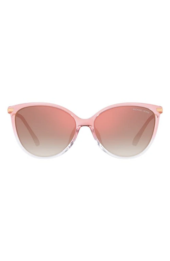 Michael Kors Dupont 58mm Gradient Cat Eye Sunglasses in Rose Gold at Nordstrom