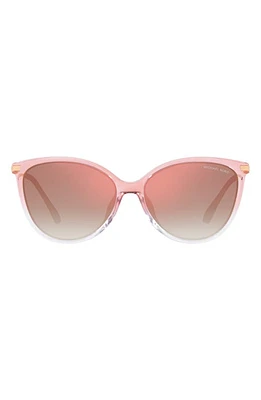 Michael Kors Dupont 58mm Gradient Cat Eye Sunglasses in Rose Gold at Nordstrom