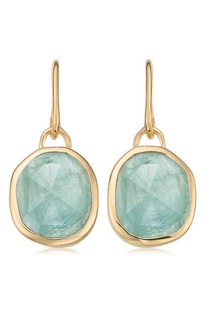 Monica Vinader Siren Bezel Set Drop Earrings in 18Ct Gold Vermeil On Sterling at Nordstrom