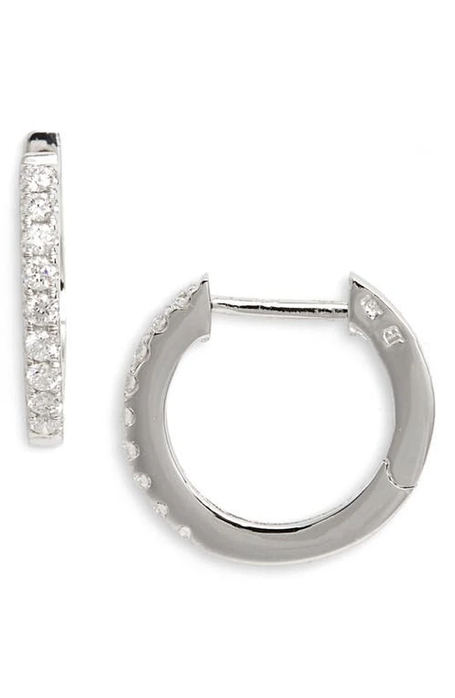 Bony Levy Diamond Hoop Earrings in White Gold at Nordstrom