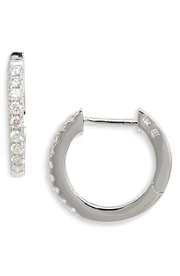 Bony Levy Diamond Hoop Earrings in White Gold at Nordstrom