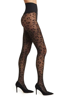 Commando Sheer Leopard Tights Black at Nordstrom,