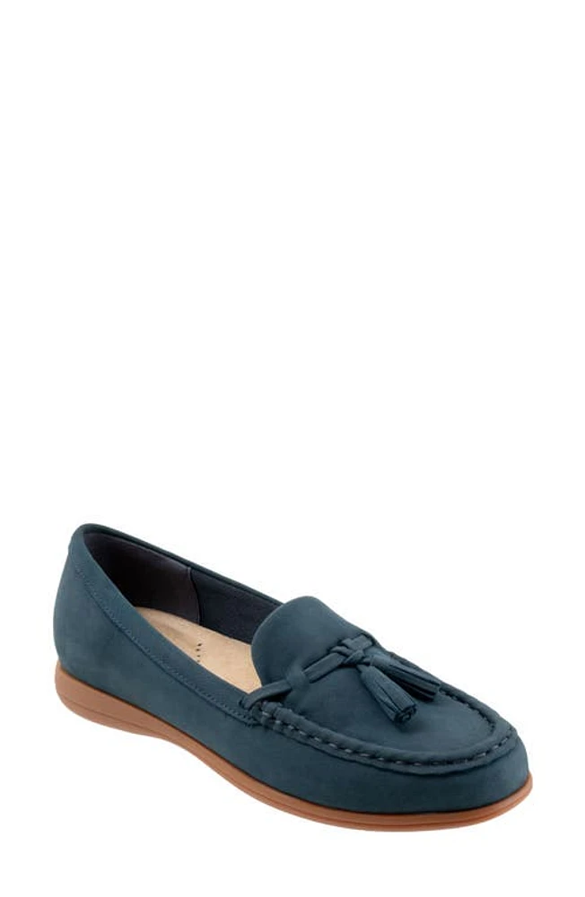 Trotters Dawson Tassel Loafer Navy Nubuck at Nordstrom,