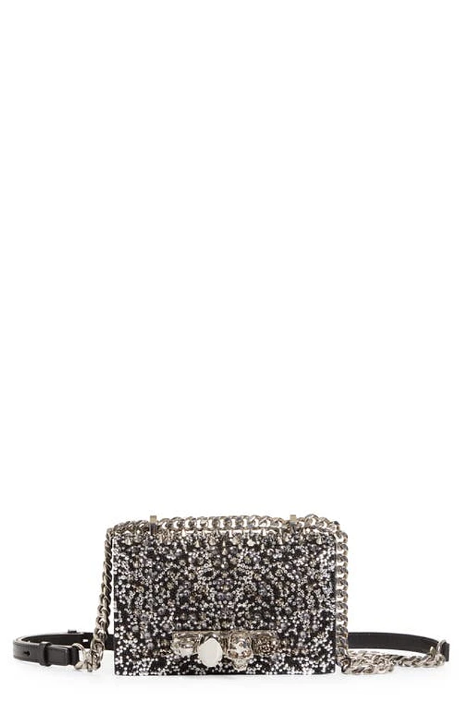 Alexander McQueen Crystal Embellished Knuckle Ring Crossbody Bag in Black at Nordstrom