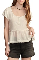 Lucky Brand Mixed Media Henley Top at Nordstrom,