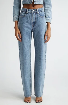 Alexander Wang Embellished Relaxed Straight Leg Jeans Vintage Light Indigo at Nordstrom,