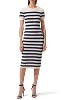 Carolina Herrera Stripe Silk & Cotton Sweater Dress White Multi at Nordstrom,