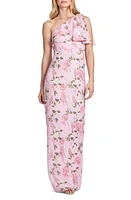 Sachin & Babi Chelsea Floral One-Shoulder Gown Pink Pearl Wisteria at Nordstrom,