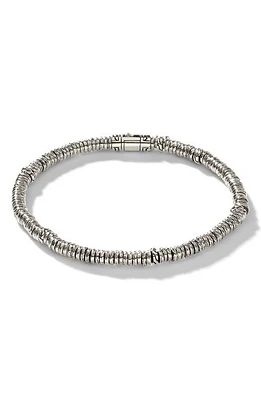 John Hardy Men's Heishi Beaded Bracelet in Silver at Nordstrom