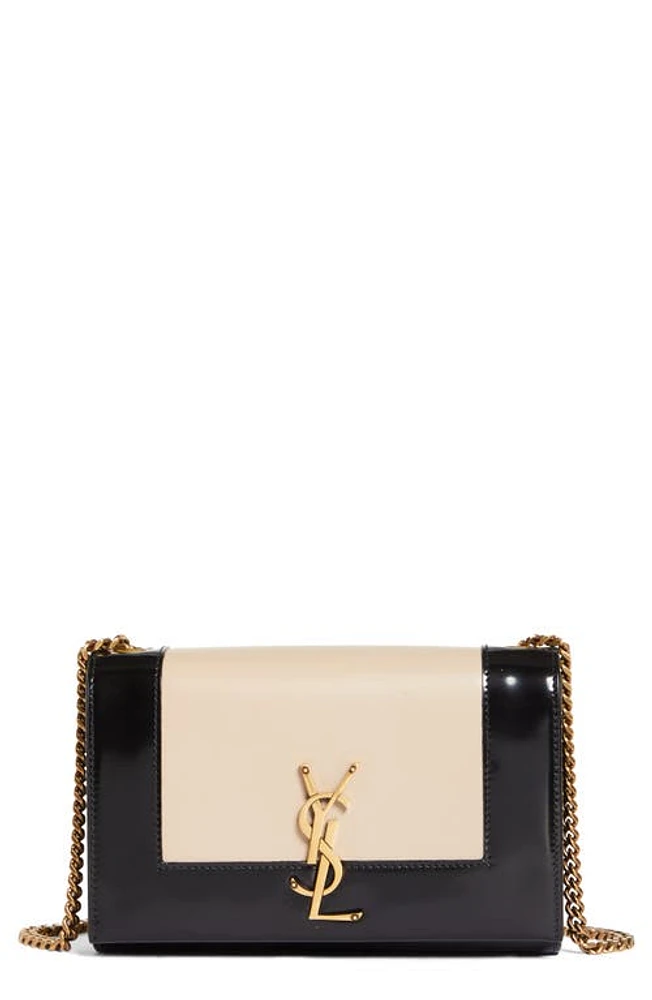 Saint Laurent Small Kate Chain Crossbody Bag in Desert Sand/Noir at Nordstrom