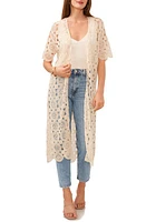 Vince Camuto Crochet Cotton Duster Natural at Nordstrom