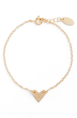 Nashelle Initial Heart Bracelet in Gold-R at Nordstrom