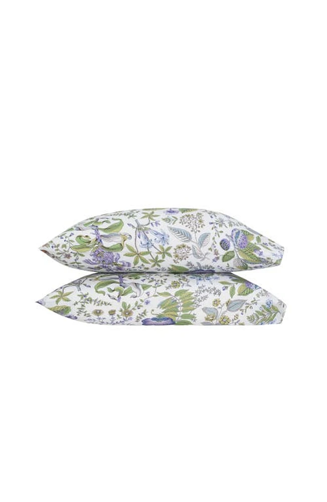 Matouk Pomegranate Set of 2 Linen Pillowcases in Lilac at Nordstrom