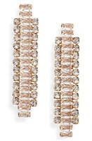 Nordstrom Crystal Linear Earrings in Clear- Gold at Nordstrom