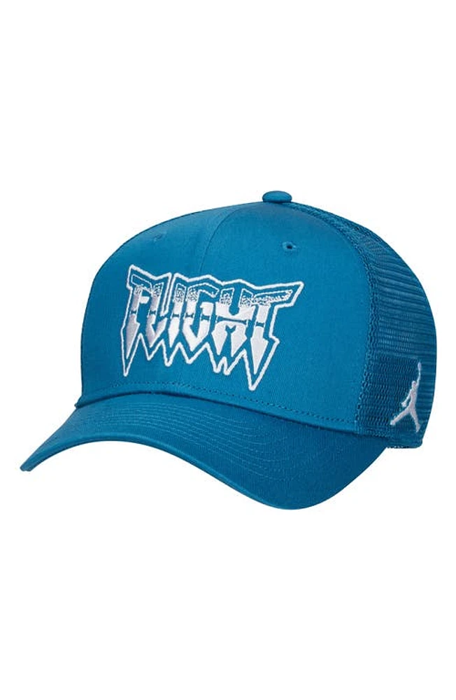 Jordan Rise Structured Trucker Hat Industrial Blue/White at Nordstrom,