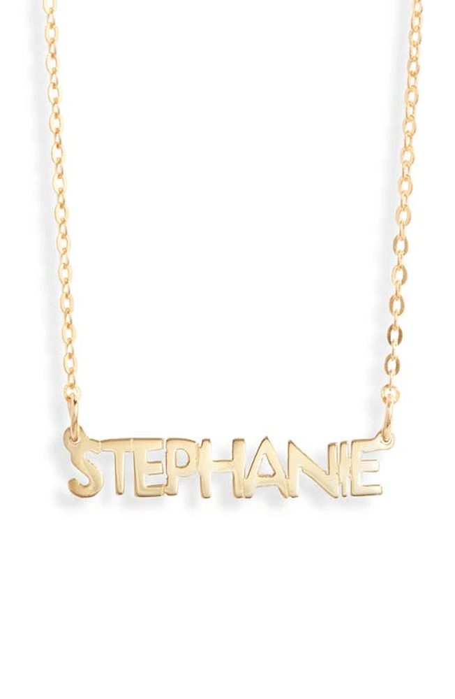 Argento Vivo Sterling Silver Argento Vivo Small Personalized Name Necklace in Gold at Nordstrom