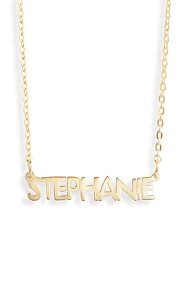 Argento Vivo Sterling Silver Argento Vivo Small Personalized Name Necklace in Gold at Nordstrom