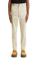 Moncler Cotton Stretch Gabardine Trousers in Light Beige at Nordstrom, Size 36 Us