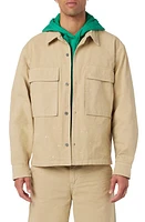 Hudson Jeans Patch Pocket Shirt Jacket Work Khaki at Nordstrom,