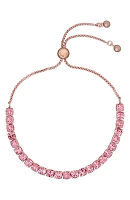 Ted Baker London Melrah Icon Crystal Slider Tennis Bracelet in Rose Gold Light Rose at Nordstrom