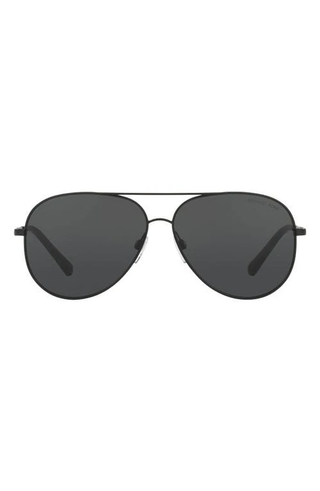 Michael Kors 60mm Pilot Sunglasses in Matte Black at Nordstrom