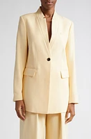 Brandon Maxwell The Raquel Wool & Silk Blend Blazer Buttercream at Nordstrom,