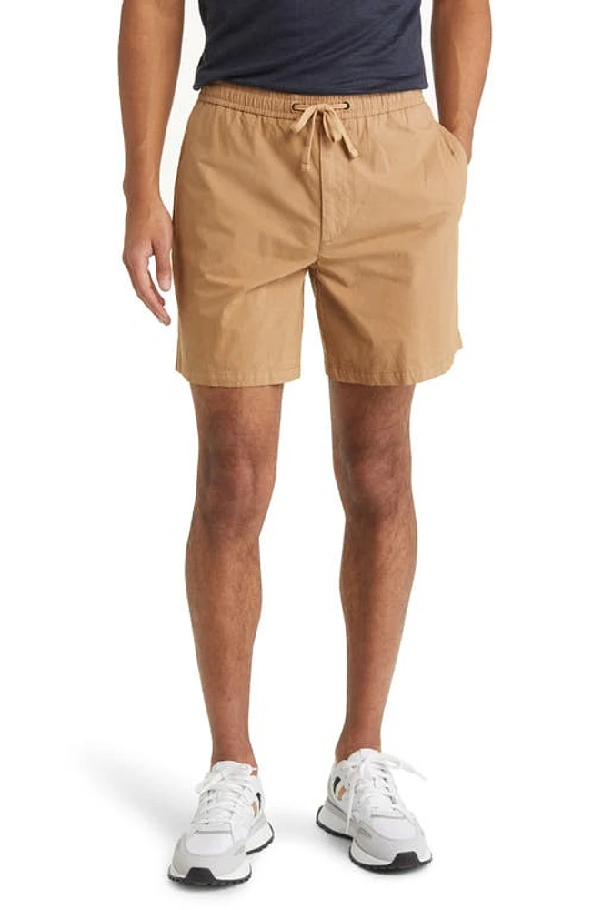 BOSS Karlos Stretch Cotton Drawstring Shorts Beige at Nordstrom,