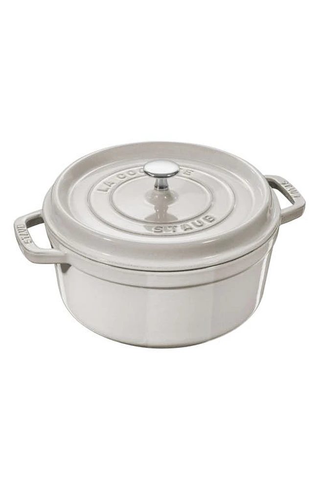 Staub 7-Quart Enameled Cast Iron Dutch Oven in Matte White Truffle at Nordstrom