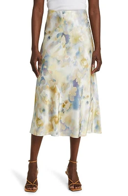 Rails Anya Satin Midi Skirt Diffused Blossom at Nordstrom,