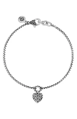 John Hardy Silver Heart Charm Bracelet at Nordstrom, Size Medium