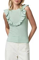 PAIGE Rosina Ruffle Pointelle Sweater Morning Dew at Nordstrom,