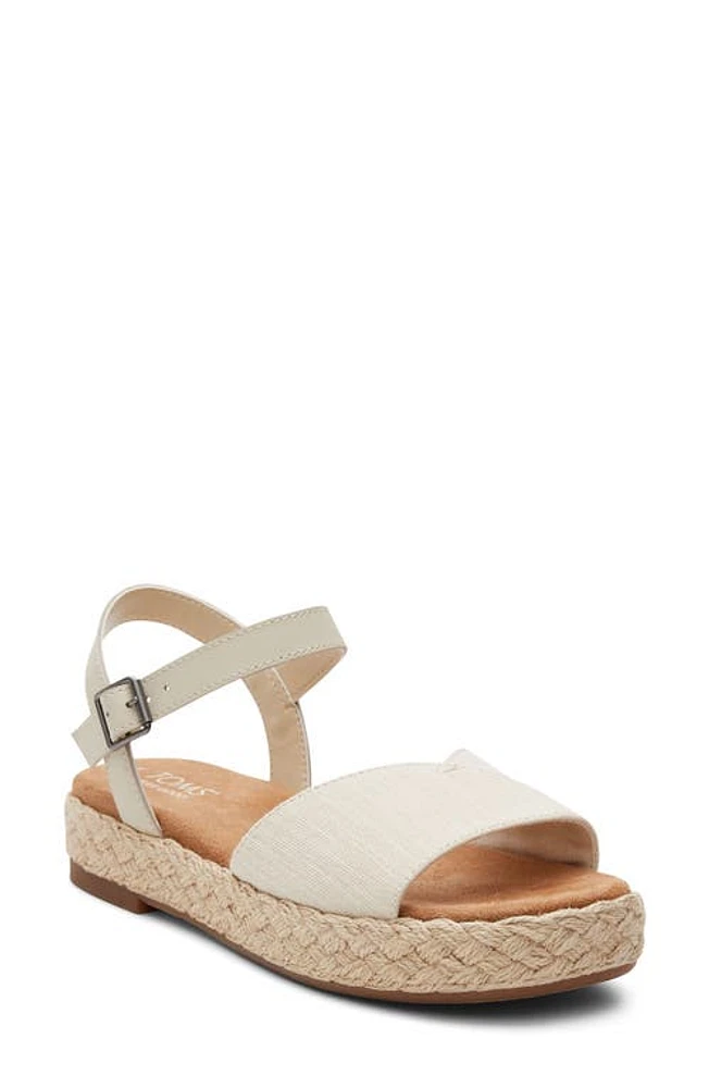 TOMS Abby Flatform Espadrille Sandal Natural at Nordstrom,