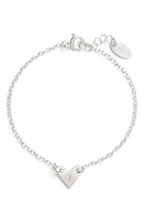 Nashelle Initial Heart Bracelet in Silver-Y at Nordstrom