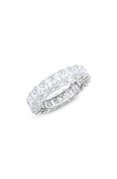 HauteCarat Radiant Cut Lab Created Diamond Eternity Ring in 18K Gold at Nordstrom