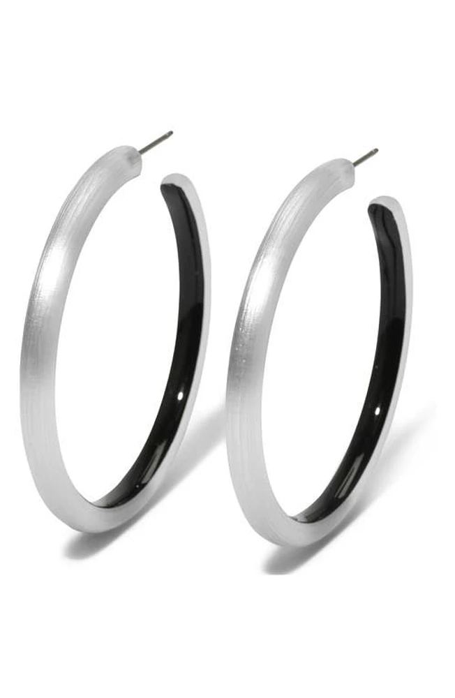 Alexis Bittar Skinny Hoop Earrings in Silver at Nordstrom