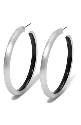 Alexis Bittar Skinny Hoop Earrings in Silver at Nordstrom