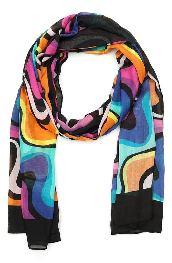 Kurt Geiger London Squiggle Rainbow Scarf at Nordstrom