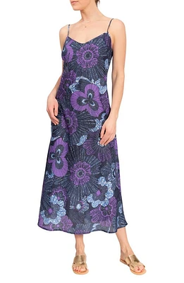 Everyday Ritual Angelina Floral Cotton Slip Nightgown Midnight Garden at Nordstrom,