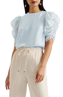 Ted Baker London Sachiko Ruched Elbow Sleeve Top at Nordstrom,