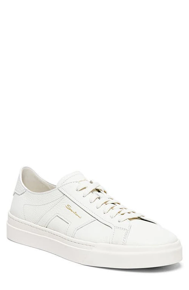 Santoni Double Buckle Inspired Sneaker White at Nordstrom,