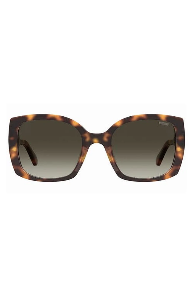 Moschino 54mm Gradient Square Sunglasses in Havana 2/brown Gradient at Nordstrom