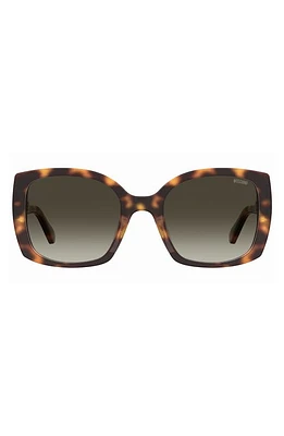 Moschino 54mm Gradient Square Sunglasses in Havana 2/brown Gradient at Nordstrom