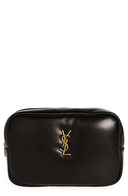 Saint Laurent Cassandre Lambskin Leather Pouch in Nero at Nordstrom