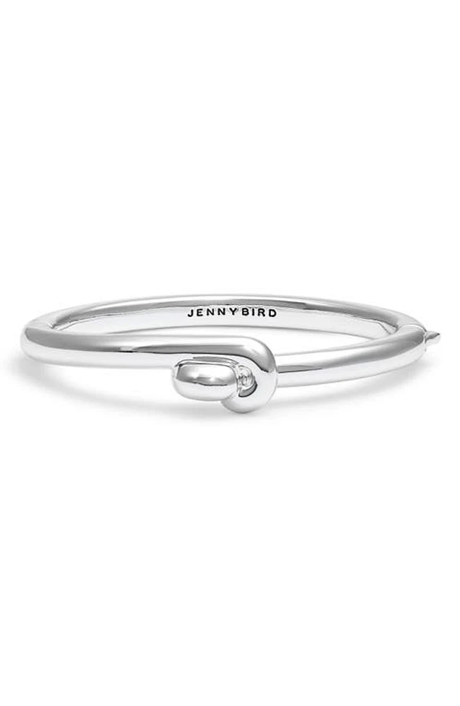 Jenny Bird Maeve Hinged Bangle Bracelet in High Polish Silver at Nordstrom