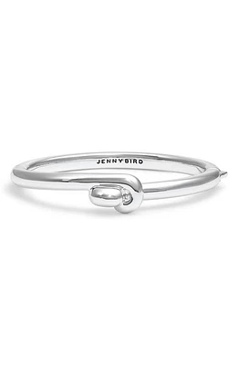 Jenny Bird Maeve Hinged Bangle Bracelet in High Polish Silver at Nordstrom