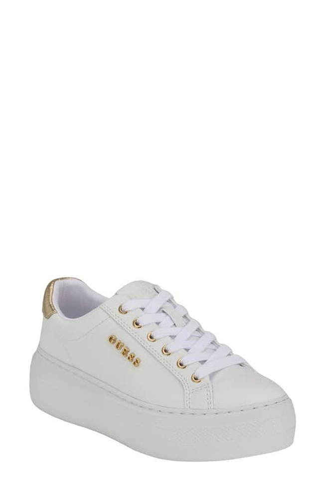 GUESS Amera Platform Sneaker White at Nordstrom,