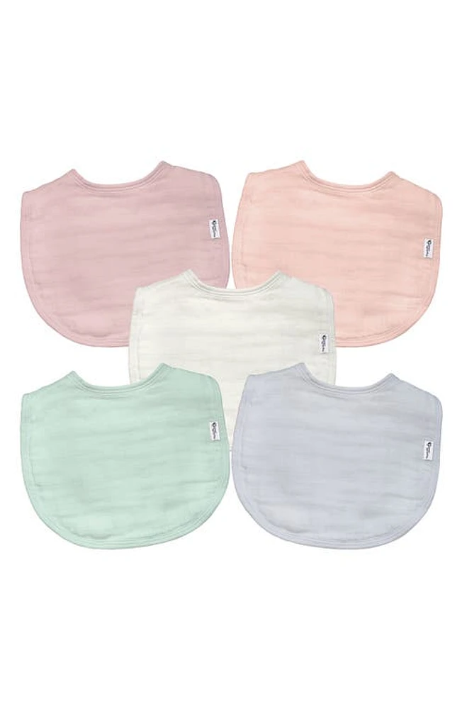 Green Sprouts 5-Pack Organic Cotton Muslin Baby Bibs in Rose at Nordstrom