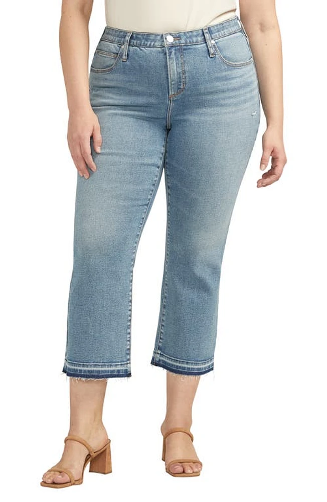 JAG Eloise Release Hem Crop Bootcut Jeans Blue Dust at Nordstrom,