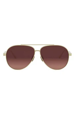 'DiorCannage A1U 61mm Pilot Sunglasses in Gold/Radient Brick Lenses at Nordstrom