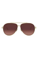 'DiorCannage A1U 61mm Pilot Sunglasses in Gold/Radient Brick Lenses at Nordstrom